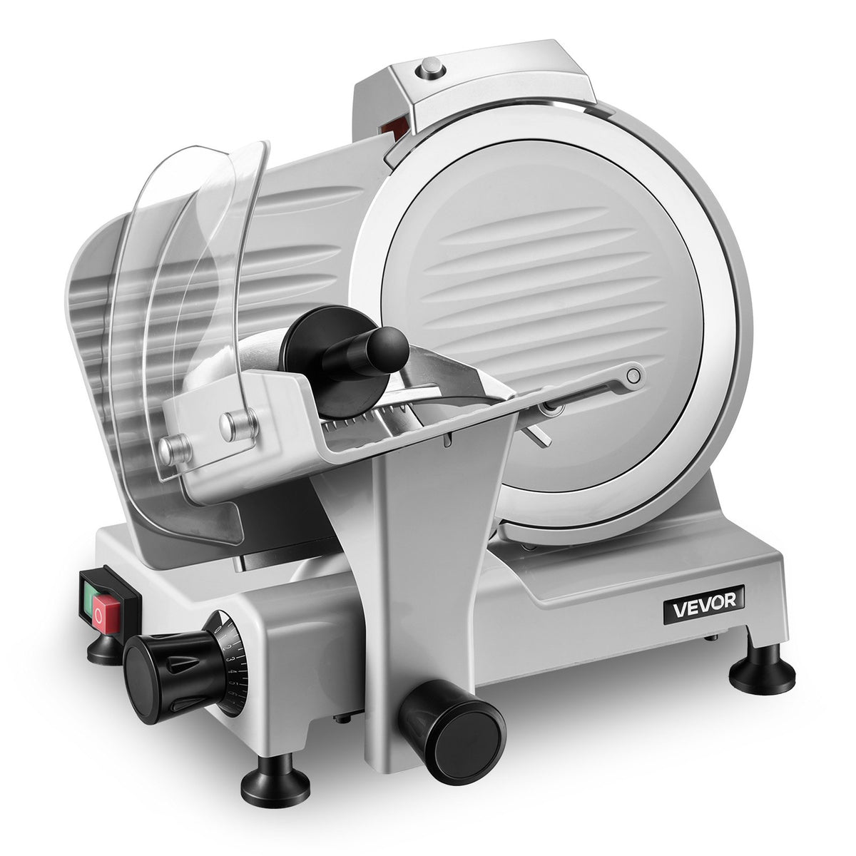 VEVOR Commercial Meat Slicer, 300W Electric Cutter, Removable 10" Carbon Steel Blade and Food Tray, 0-0.47" Adjustable Thickness Food Slicer Machine,for Frozen Meat, Ham, Baguett, Steak, ETL Approved - DRQPJSYKSYBZERW3C001V1 - view 1