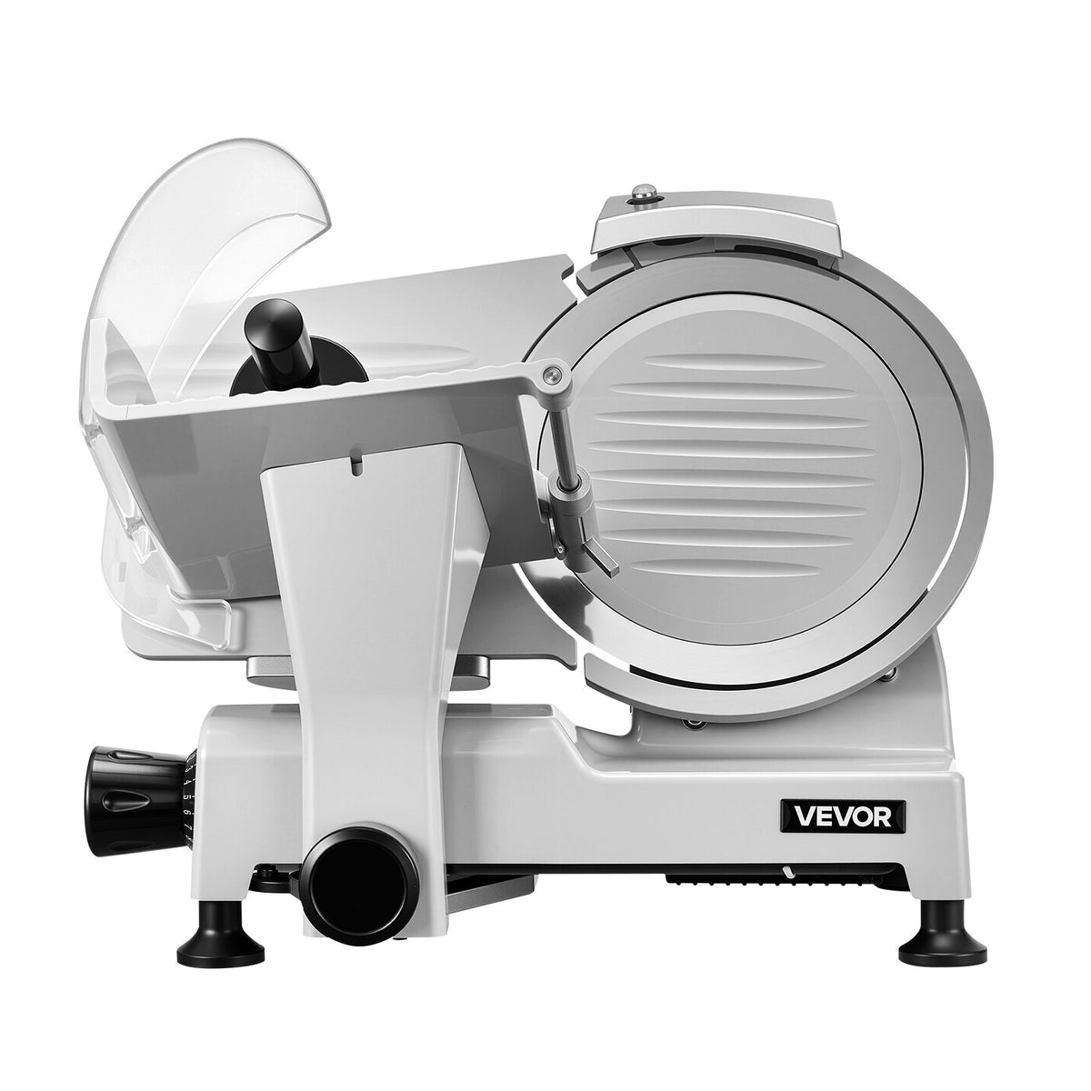 VEVOR Commercial Meat Slicer 300W Electric Cutter 8.7" Carbon Steel Blade, Food Slicer Machine with Removable Blade and Food Tray, 0-0.5" Adjustable Thickness ,for Frozen Meat, Ham, Baguett, Steak - DRQPJSYKSYBZLVB93001V1 - view 10
