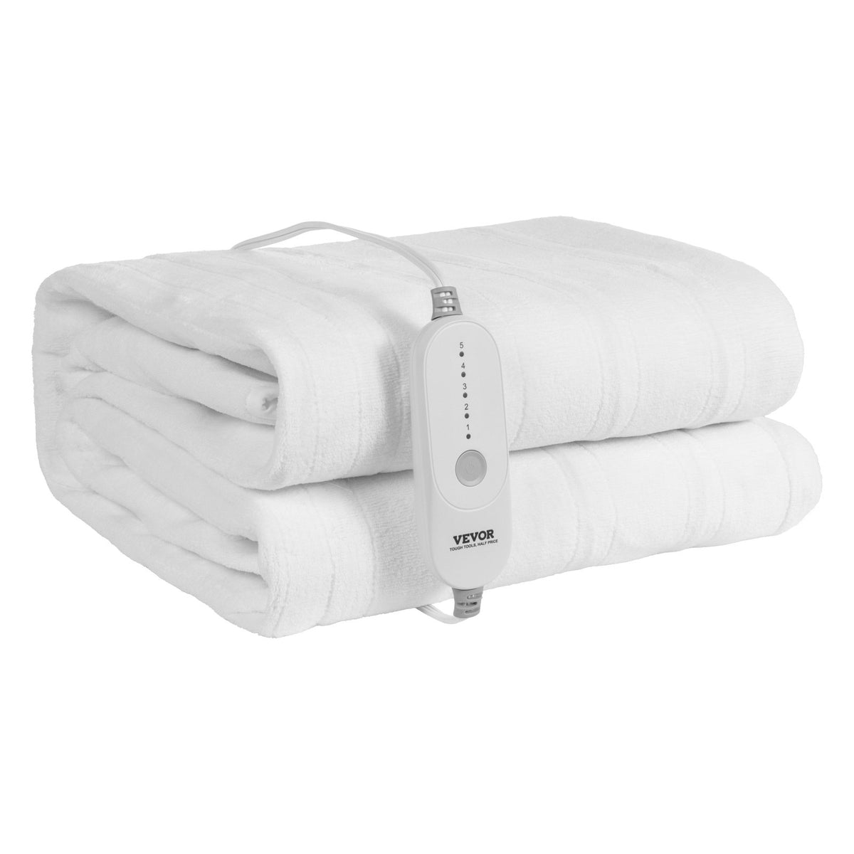 VEVOR Heated Mattress Pad, 78 x 80 in, King Electric Bed Warmer with 1-5 Heat Settings Control, 10-Hour Auto Shut Off, Machine-Wash Breathable Coral Fleece Heating Electric Mattress Sheets, White - DRTDT7880INCGMT16V1 - view 10