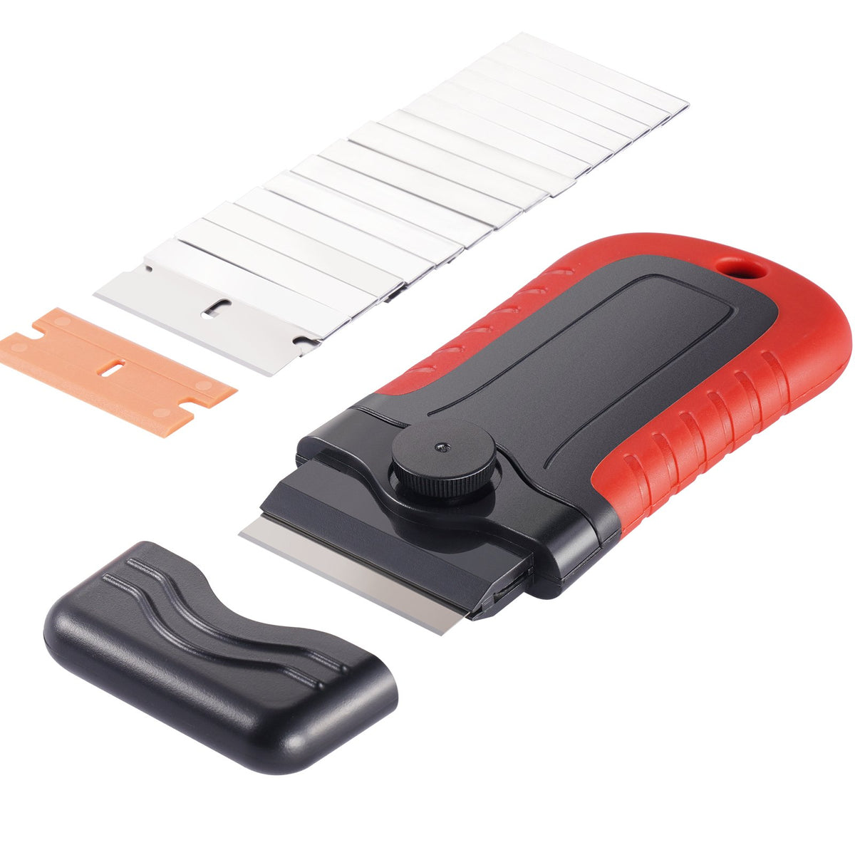 VEVOR Razor Blade Scraper, 15 Extra Blades, Locking Scraper Tool with Security Cap, Carbon Steel and POM Blades, for Cleaning Labels, Stickers, Decals, Paint from Glass Window Stovetop Cooktop Oven - DSBDBGDSLXJJSSAHLV0 - view 1