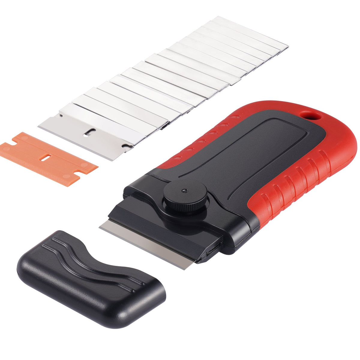VEVOR Razor Blade Scraper, 15 Extra Blades, Locking Scraper Tool with Security Cap, Carbon Steel and POM Blades, for Cleaning Labels, Stickers, Decals, Paint from Glass Window Stovetop Cooktop Oven - DSBDBGDSLXJJSSAHLV0 - view 10