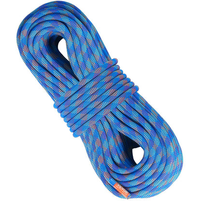 VEVOR 10.2mm Dynamic Climbing Rope, 50M(164ft) Outdoor Rock Climbing Rope 25KN Breaking Tension, Stretchable Fiber Rope with Steel Snap Hooks for Escape, Rappelling, Fire Rescue, Blue - DSDLS164YC107FCF4V0 - view 10
