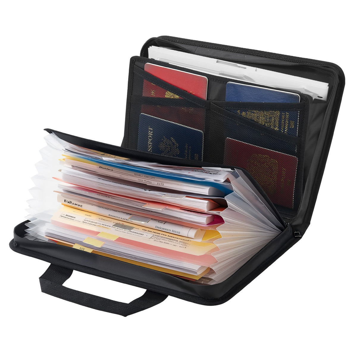 VEVOR Fireproof Document Bag, 1832 ℉ Heat Insulated Fireproof & Waterproof Bag, Portable Multi-Layer File Storage Security Organizer Home Office Travel Use, for Passports, Important Documents, Files - DSFHDCGKDCRQ2ZVK9001V0 - view 1