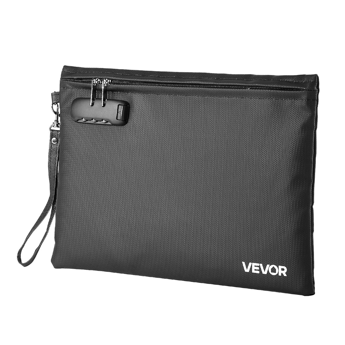 VEVOR Fireproof Document Bag, 1832 ℉ Heat Insulated Fireproof & Waterproof Bag with Lock, Portable File Storage Security Organizer Home Office Travel Use, for Passports, Important Documents & Files - DSFHDCGKDCRQFQXRT001V0 - view 1