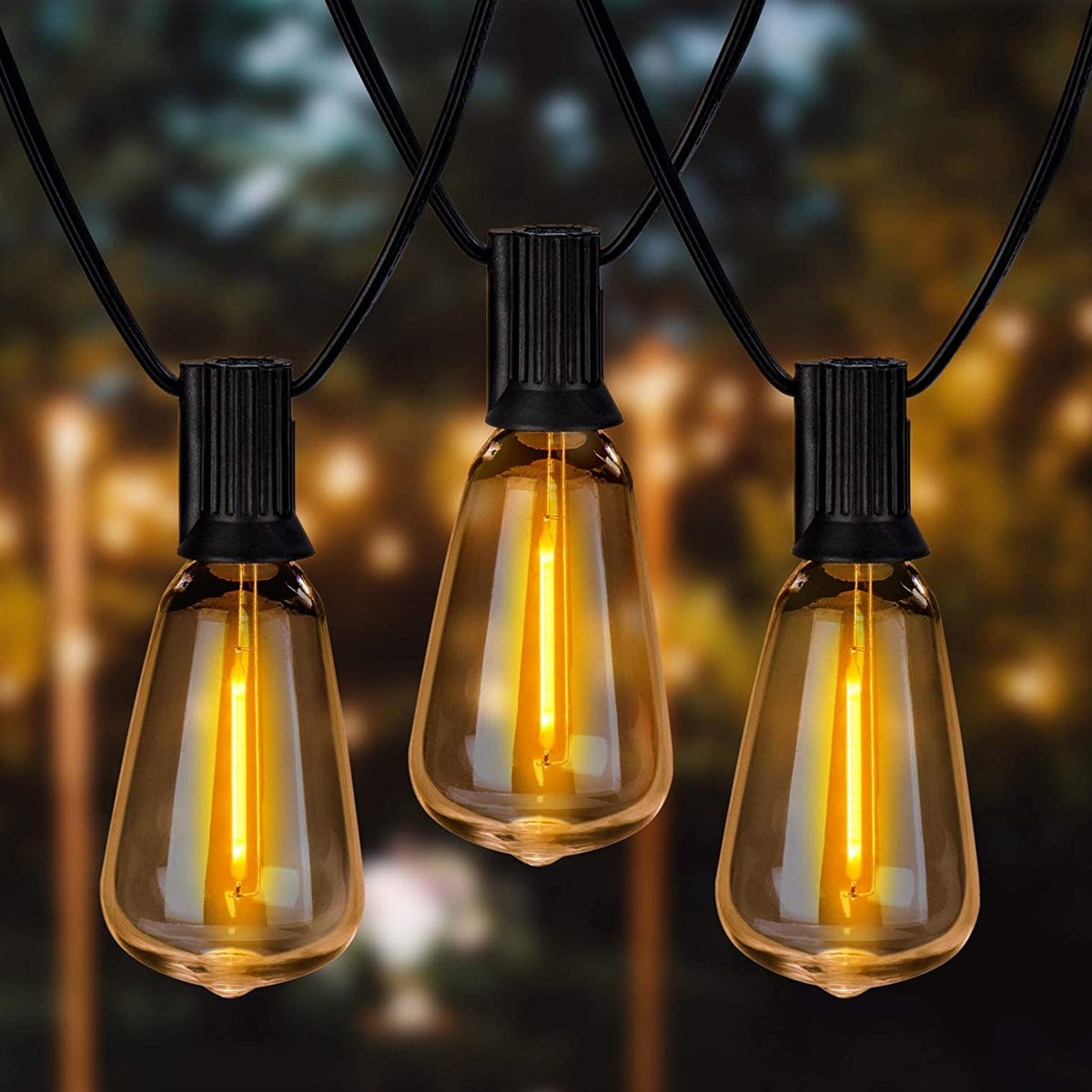 VEVOR LED Outdoor String Lights, 200FT, 2700K Dimmable Outside Patio Lights with 100 ST38 Shatterproof Bulbs E12 Socket Base, Waterproof Hanging Lights for Porch Backyard Garden Balcony Party Decor - DSHWDC200FT1Y7WG9V1 - view 9