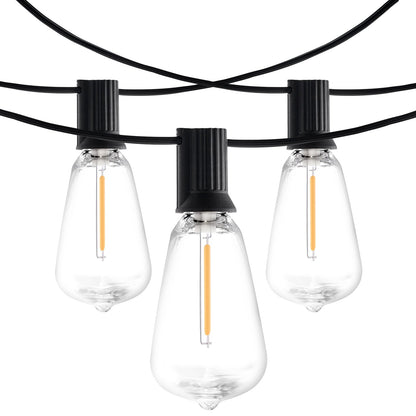 VEVOR LED Outdoor String Lights, 200FT, 2700K Dimmable Outside Patio Lights with 100 ST38 Shatterproof Bulbs E12 Socket Base, Waterproof Hanging Lights for Porch Backyard Garden Balcony Party Decor - DSHWDC200FT1Y7WG9V1 - view 10