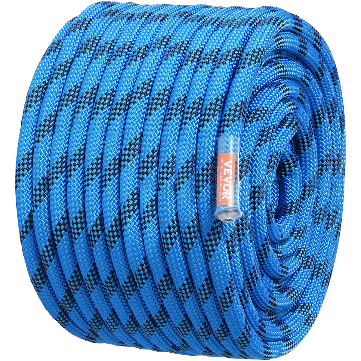 VEVOR 12.7mm Static Climbing Rope, 60.9M(200ft) Outdoor Rock Climbing Rope 30KN Breaking Tension, Fiber Rope for Escape, Rappelling, Fire Rescue, Blue - DSJLSLSXWS20TCLGSV0 - view 10