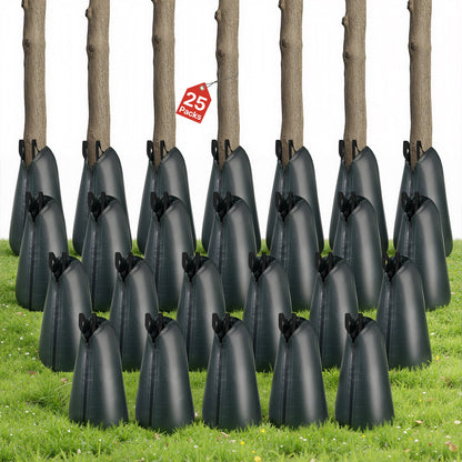 VEVOR 20 Gallon Tree Watering Bags, 25 Pack 3-4 Hours Slow Release Gator Bags for Trees, Heavy Duty PE Tree Drip Irrigation Bag with Zipper, Durable & Reusable Deep Root Shrub Watering Bag - DSJSD20GAL25RQC65001V0 - view 1