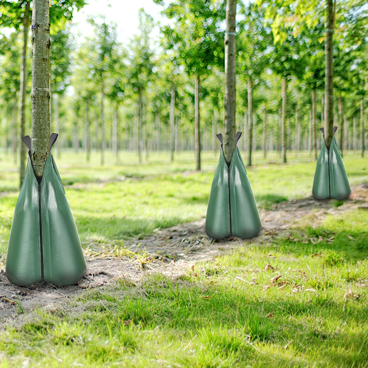 VEVOR Tree Watering Bag, 3 Packs 20 Gallons Watering Bags for New Trees, 5-9 Hours Slow Release Refillable Tree Drip Irrigation Bags with Zipper, Durable Tree Watering System for Deep Root Targeting - DSJSD20GAL3JHNCKJV0 - view 9