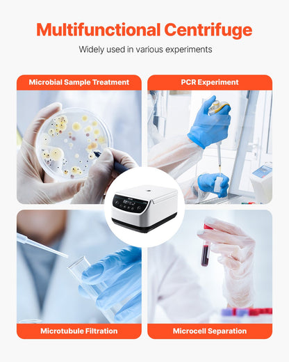 VEVOR Centrifuge Machine, 100-2100xg RCF Electric Laboratory Centrifuge Machine with 1 Rotor for 2/5/10/15/50ml Tube Capacity, Low Speed 500-4000rpm with Timer, Widely Used in Various Experiments - DSLXJ50ML000NL0Y3001V1 - view 7