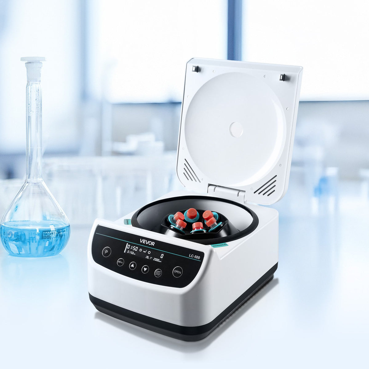 VEVOR Centrifuge Machine, 100-2100xg RCF Electric Laboratory Centrifuge Machine with 1 Rotor for 2/5/10/15/50ml Tube Capacity, Low Speed 500-4000rpm with Timer, Widely Used in Various Experiments - DSLXJ50ML000NL0Y3001V1 - view 9