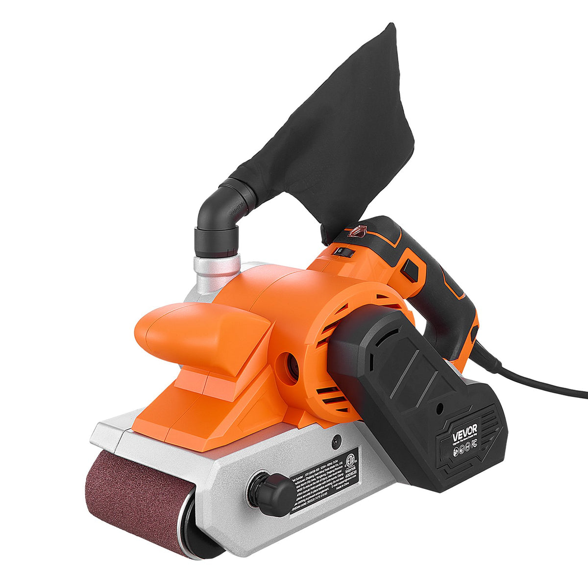 VEVOR 11.5A Belt Sander 4" x 24" Woodworking Belt Sander 6 Variable Speeds, 900-1550 FPM Sanding Machine with 10PCS Sanding Belts, 2 Dust Bags & 2-in-1 Vacuum Adapter for Woodworking Projects - DSSMJSCSCDK16SERM001V1 - view 10