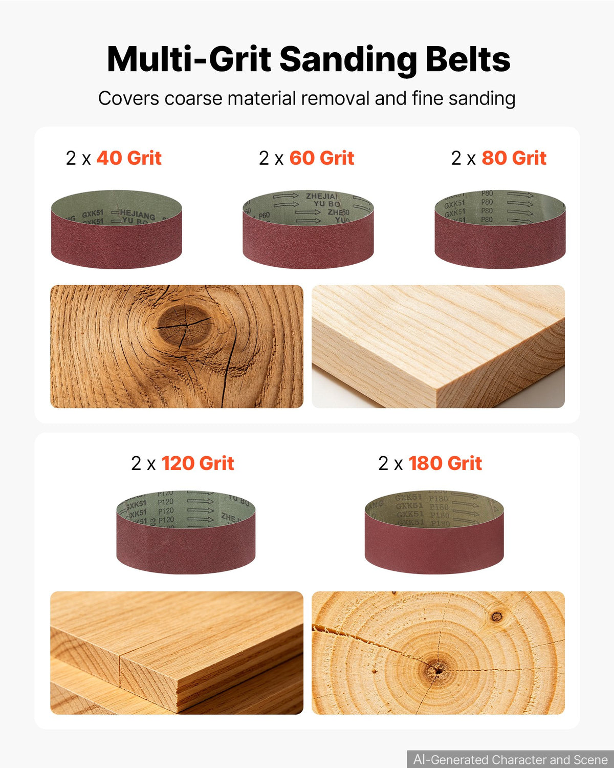 VEVOR 7A Belt Sander 3" x 21" Woodworking Belt Sander 6 Speeds 630-1200 FPM, 2-in-1 Handheld & Benchtop Sanding Machine with 2 Dust Bags, 10PCS Sanding Belts & 2 Clamps for Woodworking Projects - DSSMJSCTSLYC1AGDP001V1 - view 7