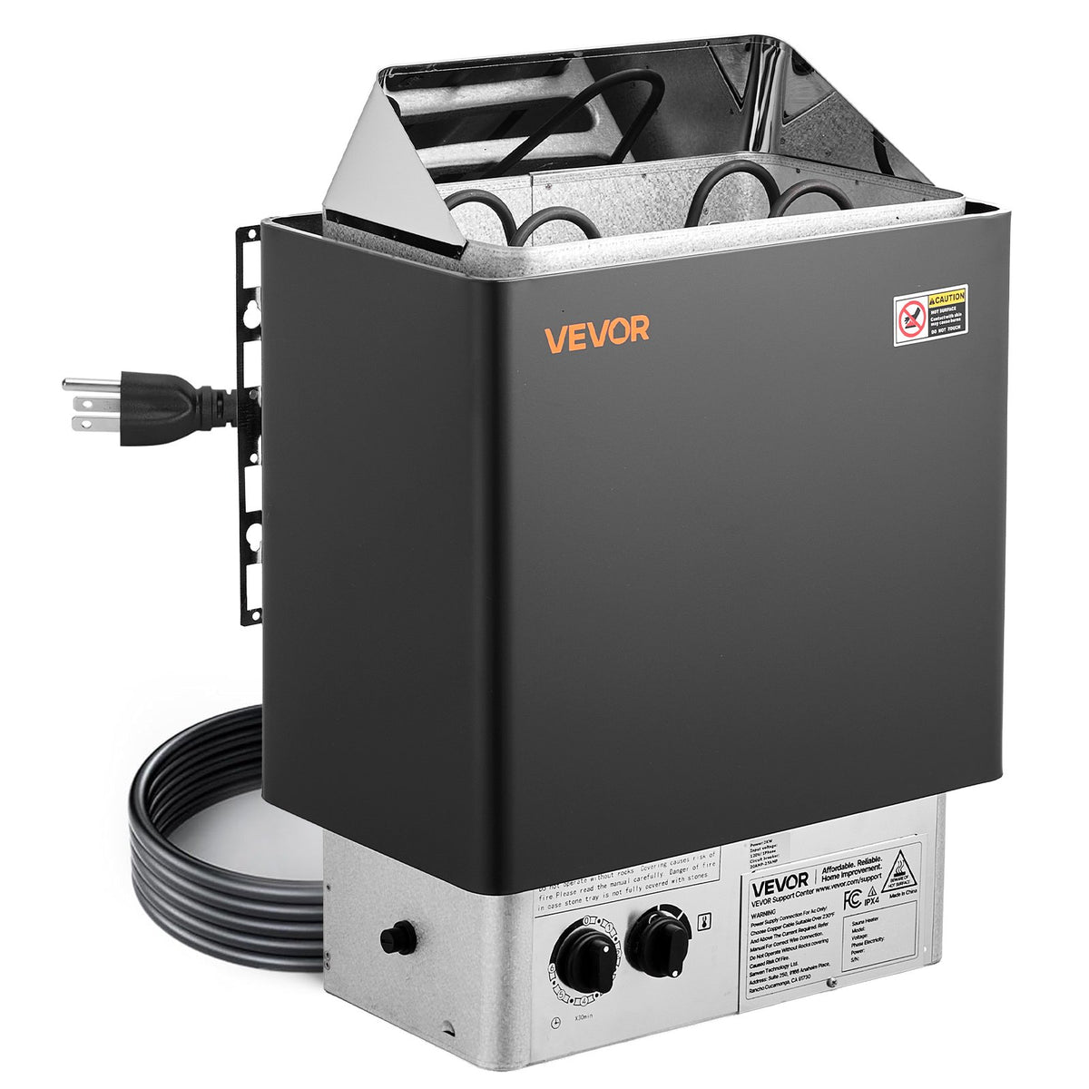 VEVOR Sauna Heater, 2KW AC 120V Electric Sauna Stove, Dry Steam Bath Saunas Stove with Pre-Drilled Bracket, Fit 52.9 to 88.2 CU.FT Saunas Rooms, Steam Bath Stoves for Home, Commercial, Leisure Venues - DSSNL2KWNKLX27E6N001V1 - view 1