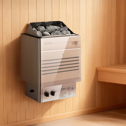 VEVOR Sauna Heater, 4.5KW 240V Electric Sauna Stove, Dry Steam Bath Saunas Stove with Pre-Drilled Bracket, Fit 105 to 210 CU.FT Saunas Rooms, Steam Bath Stoves for Home, Commercial, Leisure Venues - DSSNL45KWNKBQGX0G001V4 - view 9