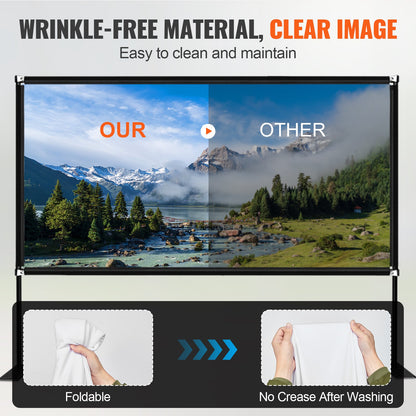 VEVOR Projection Screen with Stand - Select Your Configuration - DSTPMYC180WDPDVTFV0 - view 3