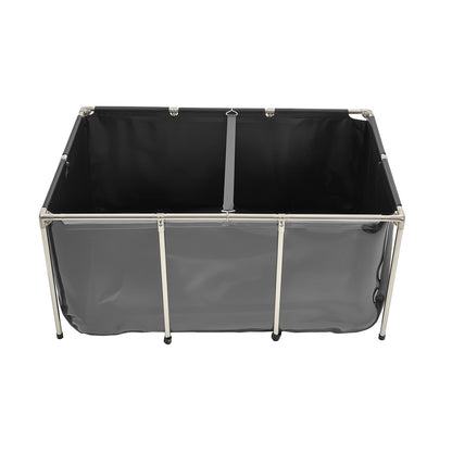 VEVOR Canvas Fish Pond, 270 Gal Above Ground Fish Pond, PVC Koi Tank with Clear Viewing Panel, Rectangular Goldfish Tank with Stainless Steel Frame & Drain Valve, for Breeding Koi, Irrigation(Black) - DSYCHSDTMC15JVPFH002V0 - view 10