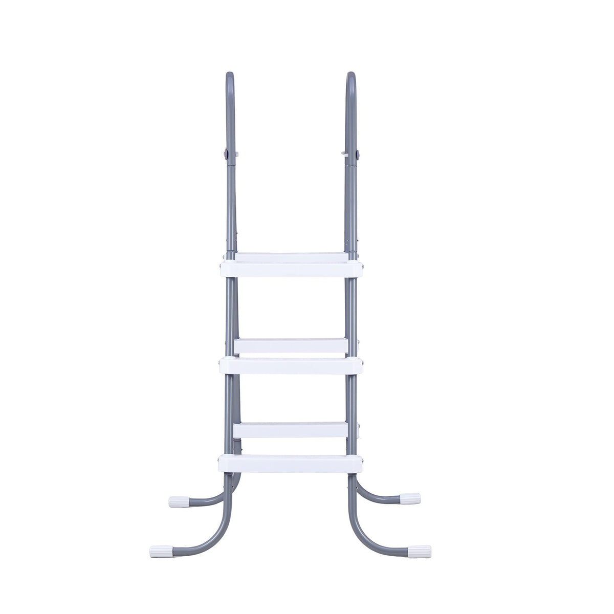 VEVOR Above Ground Pool Ladder, 3-Step Steel A-Frame Swimming Pool Stairs for 42 in High Wall, 300 lbs Capacity Entry/Exit Steps with Secure Non-Slip Sturdy Wide Step, Easy Setup, Gray & White - DSYCTTGK42IN9J90B001V0 - view 10