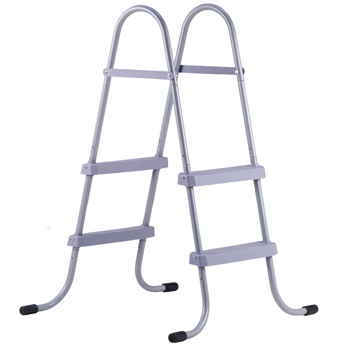 VEVOR Above Ground Pool Ladder, 2-Step Steel A-Frame Swimming Pool Stairs for 33 in High Wall, 300 lbs Capacity Entry/Exit Steps with Secure Non-Slip Sturdy Wide Step, Easy Setup Outdoor, Gray - DSYCTTGKAXHSFCQJR001V0 - view 10