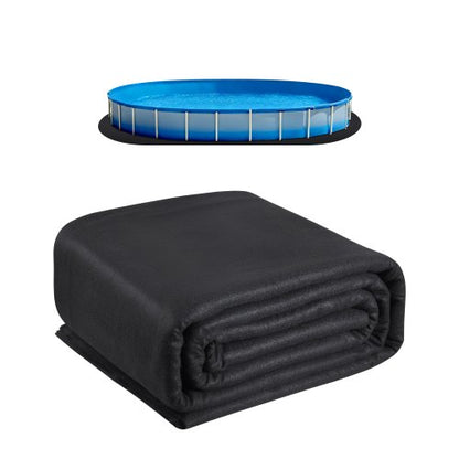 VEVOR Oval Pool Liner Pad, 18 x 33 ft Pool Liner Pad for Above Ground Swimming Pools, Extra-Thick Pool Mat, Prevents Punctures, Recycled Geotextile Material Underlayment Pad, Extend Liner Life - DSYYCDDOVAL1YFH9K001V0 - view 2