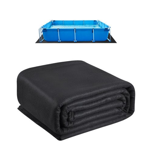 VEVOR Rectangle Pool Liner Pad, 12 x24 ft Pool Liner Pad for Above Ground Swimming Pools, Extra-Thick Pool Mat, Prevents Punctures, Recycled Geotextile Material Underlayment Pad, Extend Liner Life - DSYYCDDRECTA10MMP001V0 - view 2