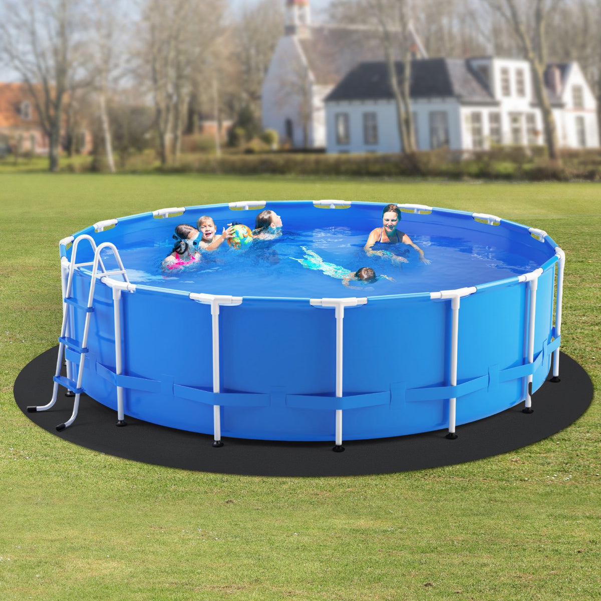 VEVOR 24ft Round Pool Liner Pad, Pool Liner Pad for Above Ground Swimming Pools, Extra-Thick Pool Mat, Prevents Punctures, Recycled Geotextile Material Underlayment Pad, Extend Liner Life - DSYYCDDROUND6G2PK001V0 - view 9