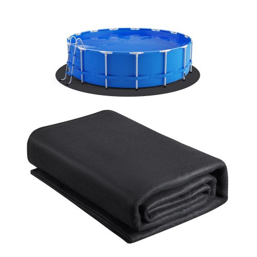 VEVOR 15ft Round Pool Liner Pad, Pool Liner Pad for Above Ground Swimming Pools, Extra-Thick Pool Mat, Prevents Punctures, Recycled Geotextile Material Underlayment Pad, Extend Liner Life - DSYYCDDROUNDEZARE001V0 - view 2