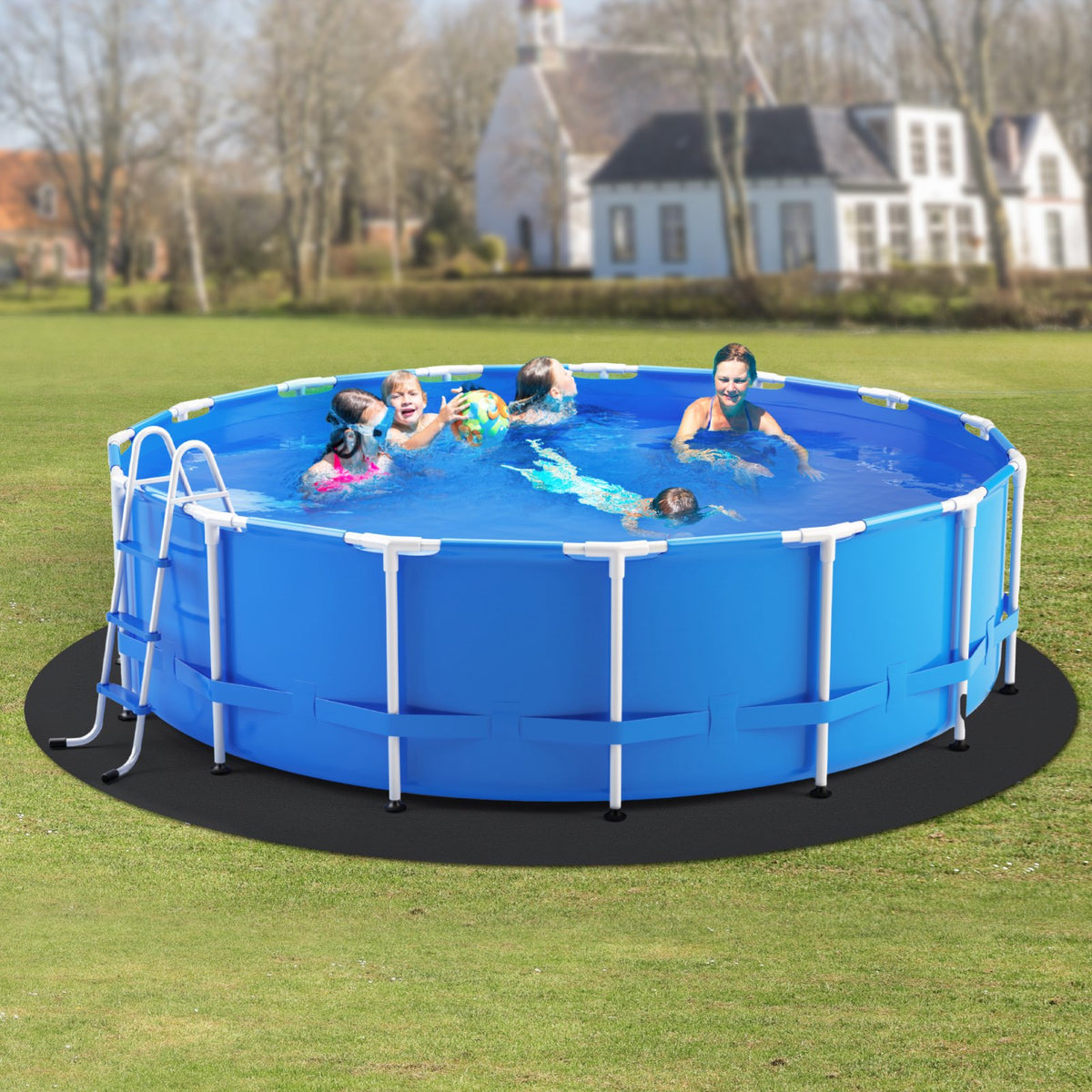 VEVOR 15ft Round Pool Liner Pad, Pool Liner Pad for Above Ground Swimming Pools, Extra-Thick Pool Mat, Prevents Punctures, Recycled Geotextile Material Underlayment Pad, Extend Liner Life - DSYYCDDROUNDEZARE001V0 - view 9