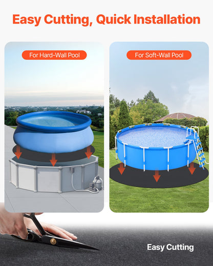 VEVOR 21ft Round Pool Liner Pad, Pool Liner Pad for Above Ground Swimming Pools, Extra-Thick Pool Mat, Prevents Punctures, Recycled Geotextile Material Underlayment Pad, Extend Liner Life - DSYYCDDROUNDK28J1001V0 - view 5