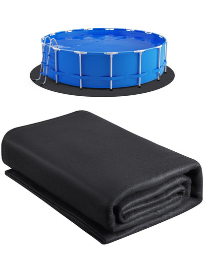 VEVOR 12ft Round Pool Liner Pad, Pool Liner Pad for Above Ground Swimming Pools, Extra-Thick Pool Mat, Prevents Punctures, Recycled Geotextile Material Underlayment Pad, Extend Liner Life - DSYYCDDROUNDY0ONC001V0 - view 1