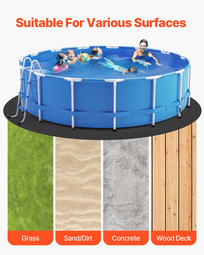 VEVOR 12ft Round Pool Liner Pad, Pool Liner Pad for Above Ground Swimming Pools, Extra-Thick Pool Mat, Prevents Punctures, Recycled Geotextile Material Underlayment Pad, Extend Liner Life - DSYYCDDROUNDY0ONC001V0 - view 7