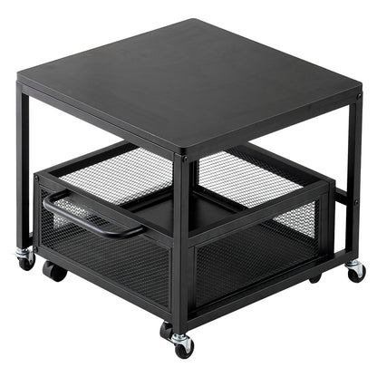 VEVOR Mini Fridge Stand with Storage, 198 lbs Mini Fridge Table with Movable Storage Cart & Swivel Wheels, Beverage Refrigerator Stand for Coffee Bar, Mini Fridge Organizer for Office Home Dorm, Black - DTCKMNBXZJ1C30NWZV0 - view 10