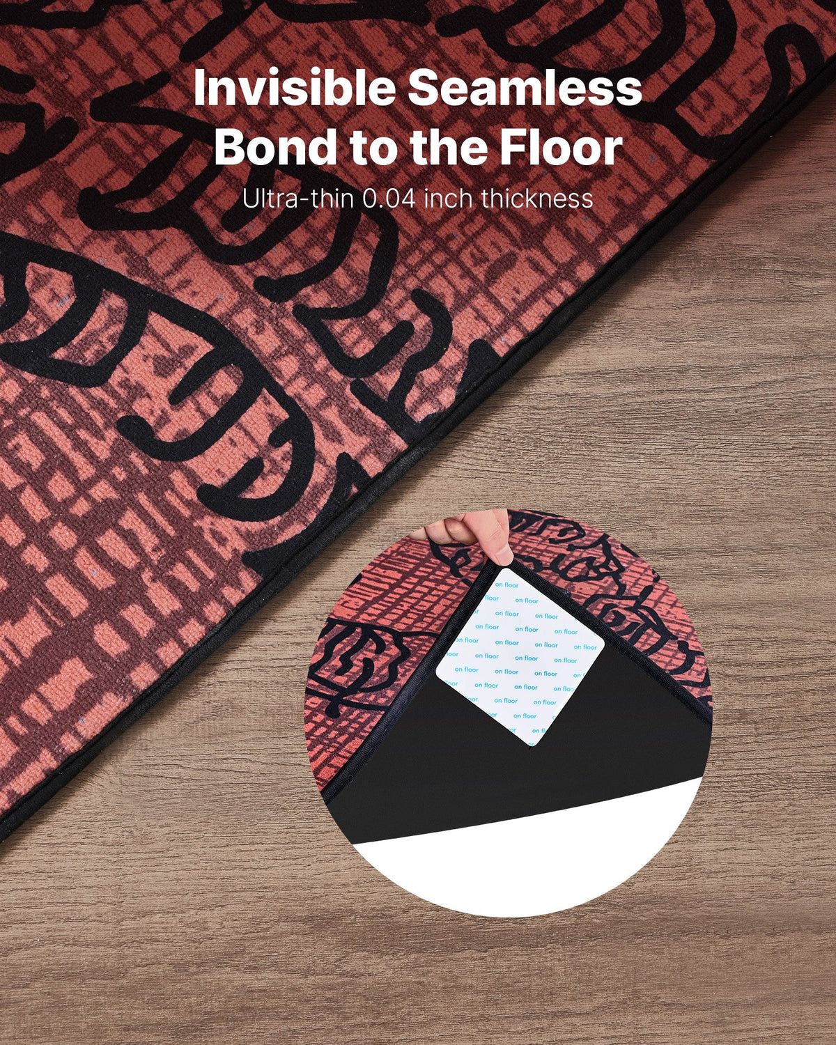 VEVOR Rug Gripper, 20 PCS, Strong Adhesive and Residue-Free, Double Sided Non-Slip Carpet Stickers for Area Rugs, Keep Corners from Curling and Bunching, for Holding Rugs in Place on Hardwood Floors - DTJDPZZFX20JMRRWX001V0 - view 5