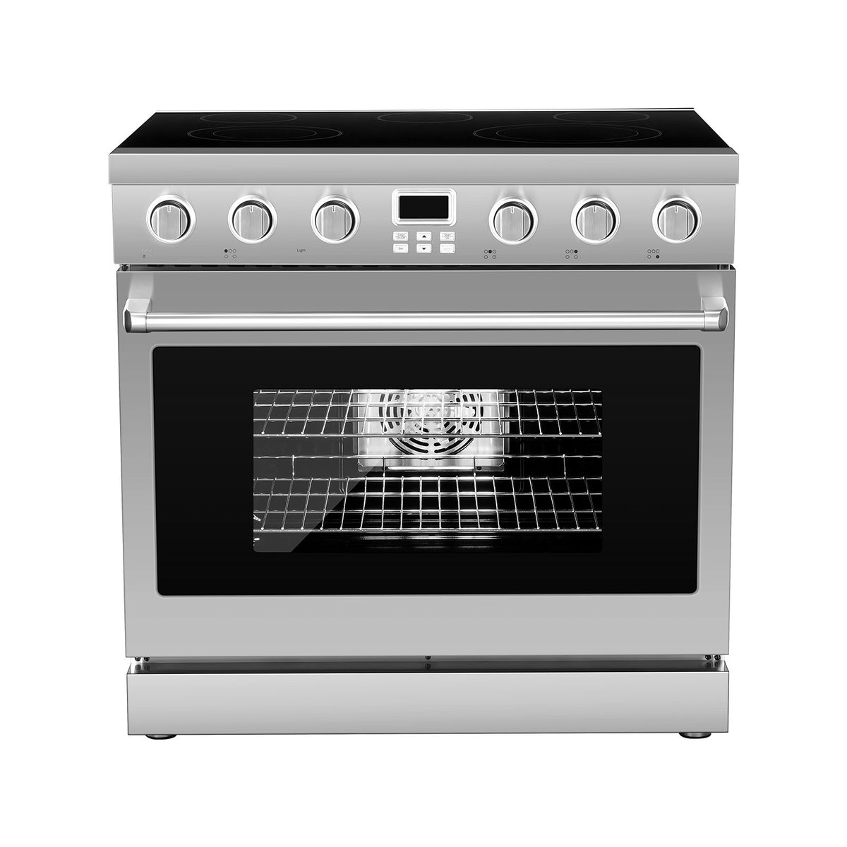 VEVOR 36 in Electric Range Oven, 6.0 Cu. Ft. Capacity Compact Freestanding Oven, Stainless Steel Kitchen Stove, with 5 Burners, Digital Screen Button Control, Easy Reach Racks for RV(No Power Cord) - DTLKDL36YCJCC55O6001V8 - view 1