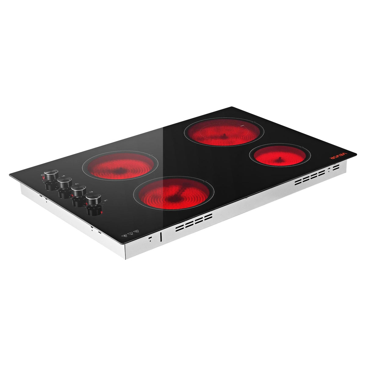 VEVOR Electric Cooktop 30inch 4 Burners Stove Top 7200W 220V No Plug, Ceramic Built-in Radiant Electric Stove , with 11 Power Levels, Over-Heat Guard, Knob/Touch Control - DTLQRS4BURNET165R001V7 - view 10