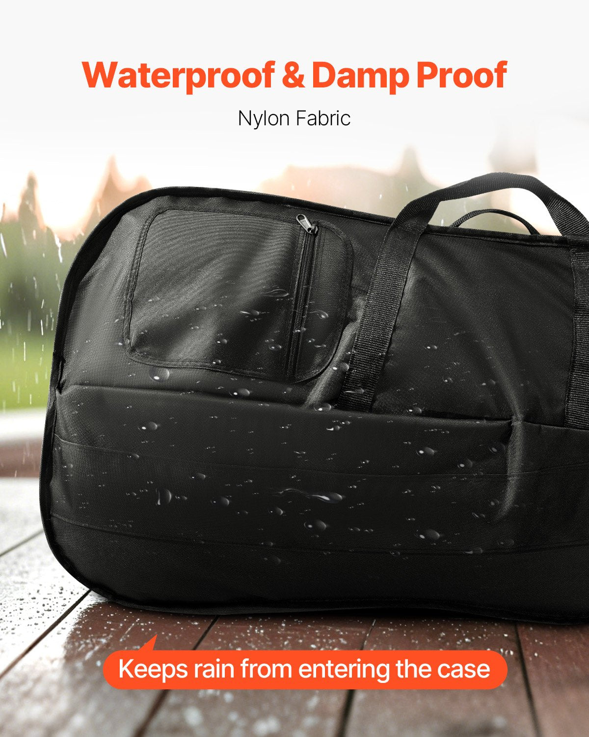 VEVOR 4/4 Full Size Cello Case, Nylon Waterproof, Lightweight Portable Travel Carrying Bag, with Reinforced Handle, Dual Shoulder Straps, Anti-Scratch, Professional Cello-Shape, for Cello, Black - DTQHTQXNLXH4SBV0V001V0 - view 6