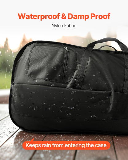 VEVOR 4/4 Full Size Cello Case, Nylon Waterproof, Lightweight Portable Travel Carrying Bag, with Reinforced Handle, Dual Shoulder Straps, Anti-Scratch, Professional Cello-Shape, for Cello, Black - DTQHTQXNLXH4SBV0V001V0 - view 6