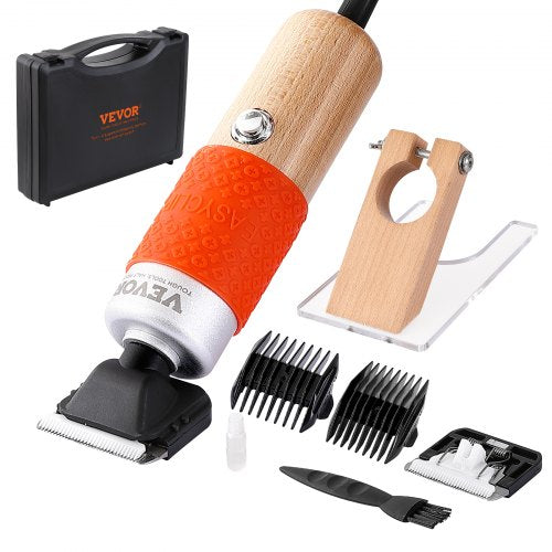 VEVOR Carpet Trimmer with Shearing Guide, 200W Electric Speed Adjustable Rug Carver, Wooden Handle Carpet Carving Clippers, Tufting Shears with 2 Blades, for Handmade Rug Cleaning - DTXJQYS00000ZZSWRV1 - view 1