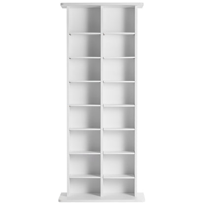 VEVOR Media Storage Cabinet, 8-layer DVD Shelf Holds up to 464 CDs, Adjustable CD Shelves 16 Compartments, Protects & Organizes Music, Movie, Video Games or Memorabilia Collections, White - DVDCDCCJKFS1YOOIZV0 - view 10
