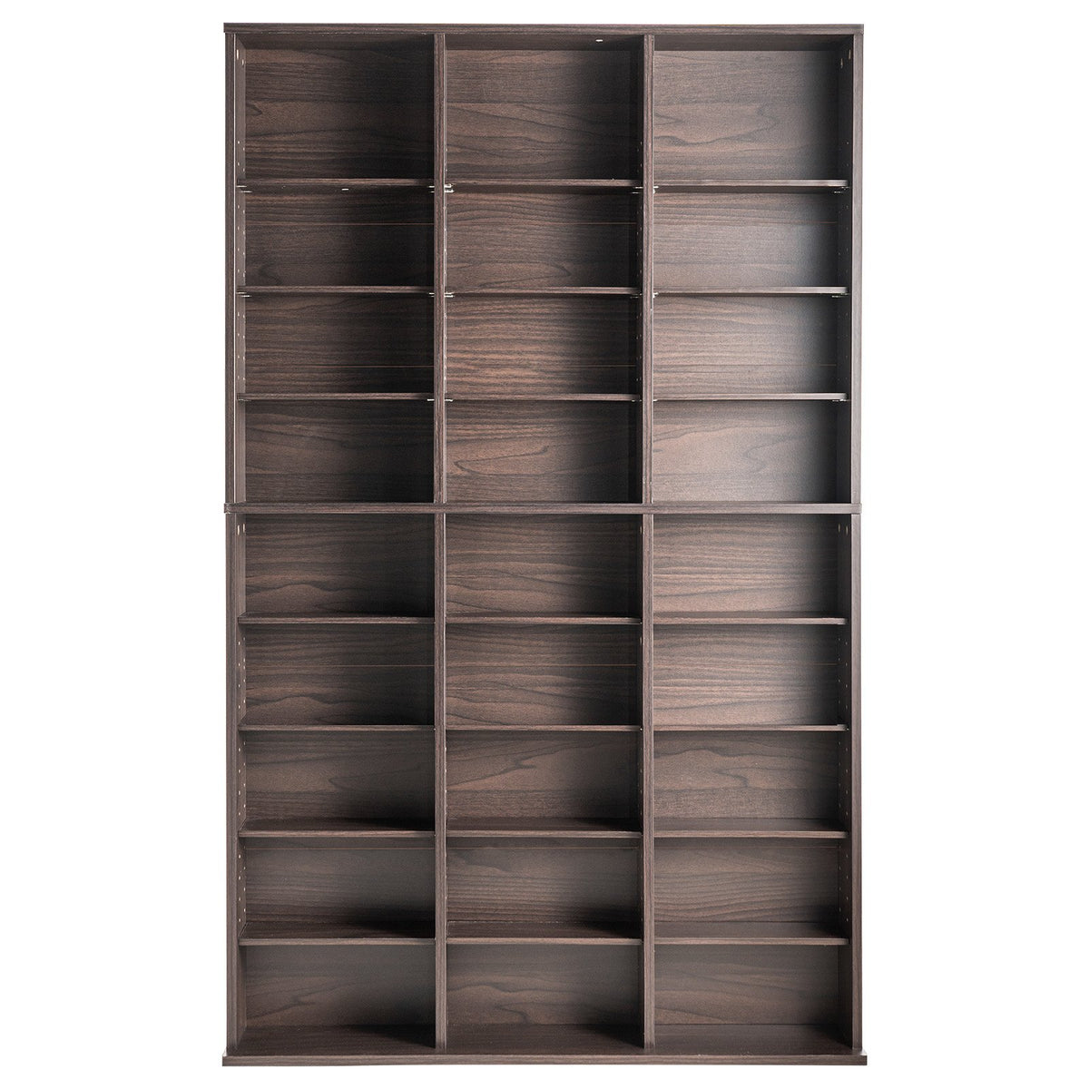 VEVOR Media Storage Cabinet, 9-layer DVD Shelf Holds up to 756 CDs, Adjustable CD Shelves 27 Compartments, Protects & Organizes Music, Movie, Video Games or Memorabilia Collections, Espresso - DVDCDCCJKFS2574OVV0 - view 10
