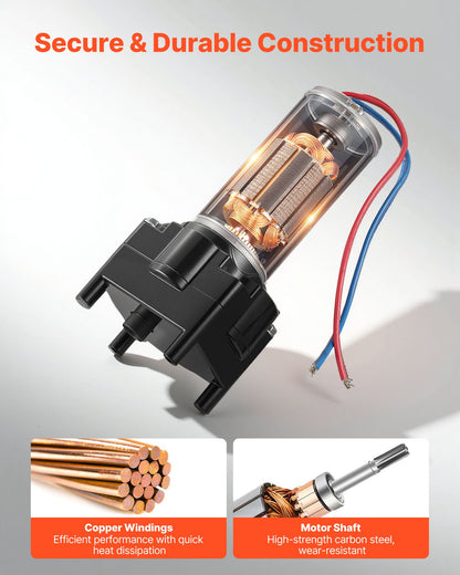 VEVOR RV 5th Wheel Landing Gear Motor, Replaces LG-142178, 5500 lbs Capacity, 300W RV Fifth Wheel Power Landing Gear Motor Compatible with Lippert Venture, Atwood, Stromberg Carlson Systems, Black - DWLQLJOEMM14VNXFU002V9 - view 6
