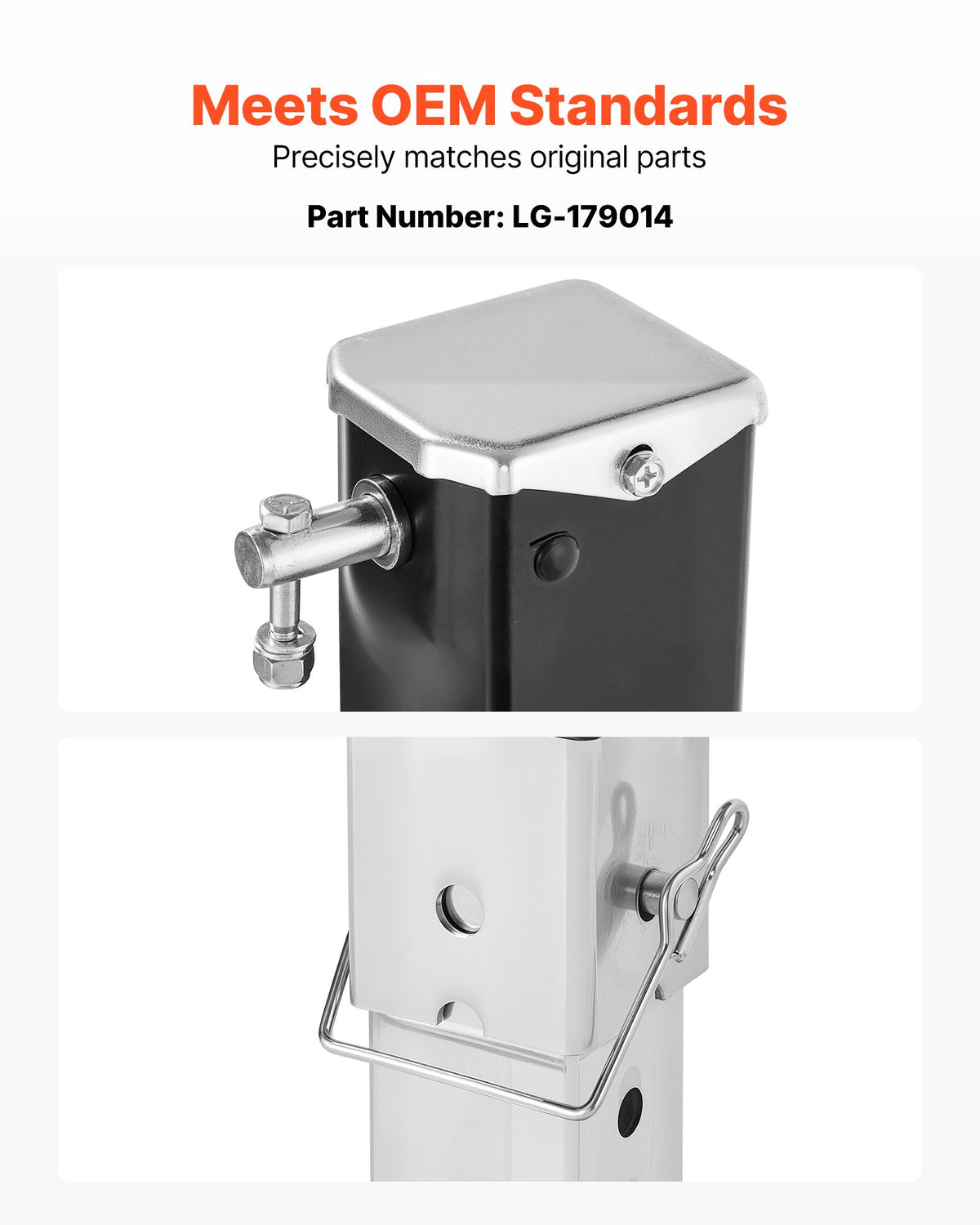 VEVOR RV Follow Fifth Wheel Landing Gear Leg 179014, 32.5-Inch 5th Wheel Landing Gear Universal Replacement Compatible with Lippert Venture, Atwood, Stromberg Carlson Systems, with Pin and Base, Black - DWLQLJOEMM1752F7K001V0 - view 4