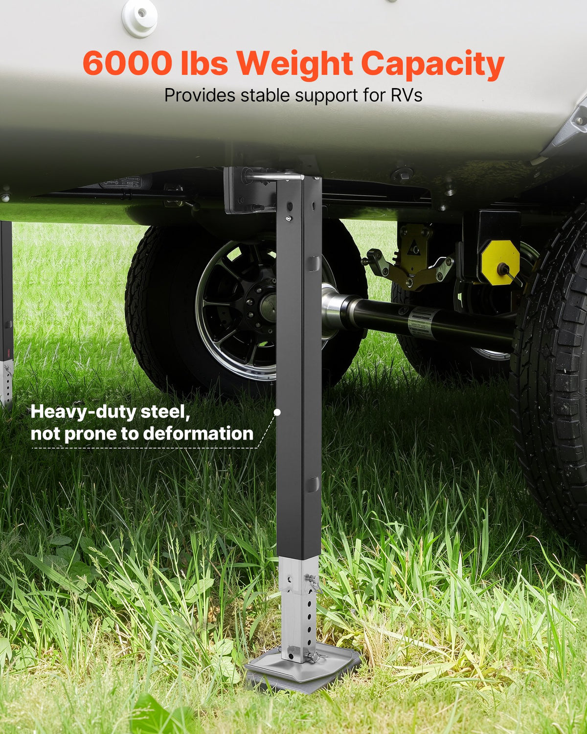 VEVOR RV Lead Fifth Wheel Landing Gear Leg 179013, 32.5-Inch 5th Wheel Landing Gear Universal Replacement Compatible with Lippert Venture, Atwood, Stromberg Carlson Systems, with Pin and Base, Black - DWLQLJOEMM17XQ0DI001V0 - view 5