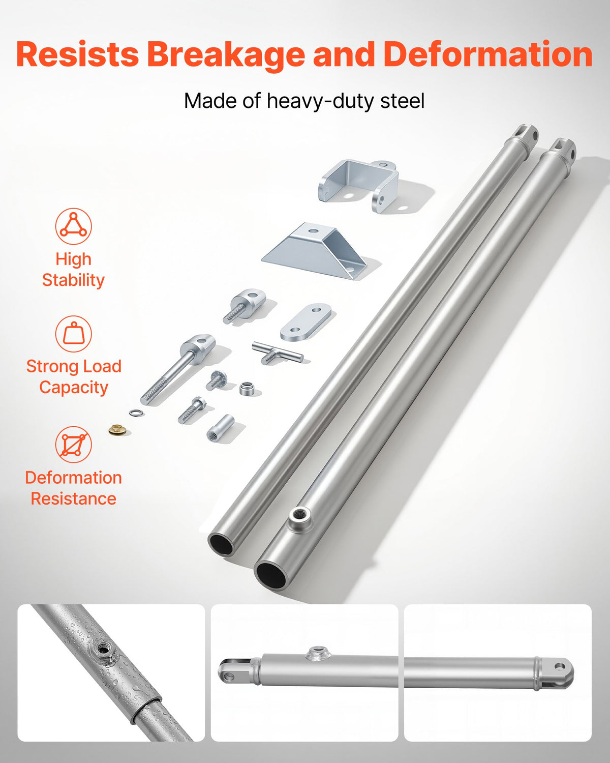 VEVOR JT's Strong Arm Jack Stabilizer Kit 191023, Fits for 5th Wheel RV and Travel Trailer Kit, Fifth-Wheel Jack Stabilizer for Telescopic System, Reduces Chassis Movement, Easy Bolt-On Installation - DWLQLJOEMM19WLHRK002V0 - view 4