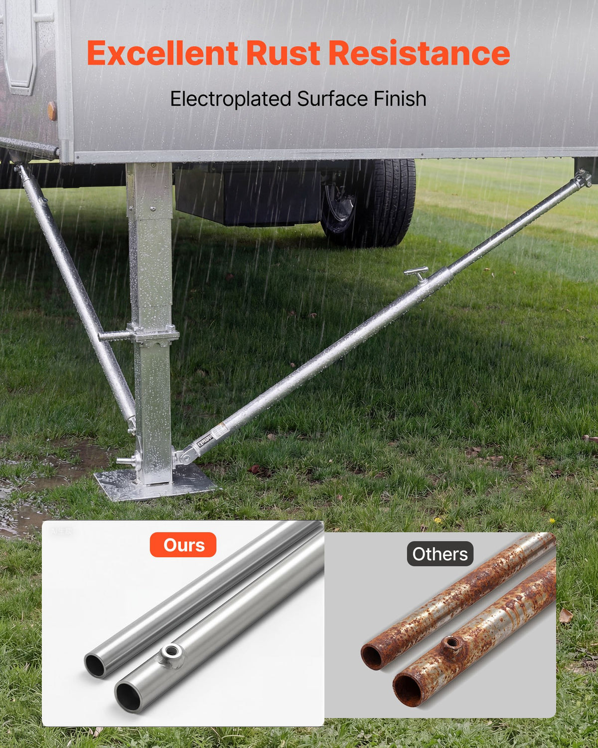 VEVOR JT's Strong Arm Jack Stabilizer Kit 191023, Fits for 5th Wheel RV and Travel Trailer Kit, Fifth-Wheel Jack Stabilizer for Telescopic System, Reduces Chassis Movement, Easy Bolt-On Installation - DWLQLJOEMM19WLHRK002V0 - view 5