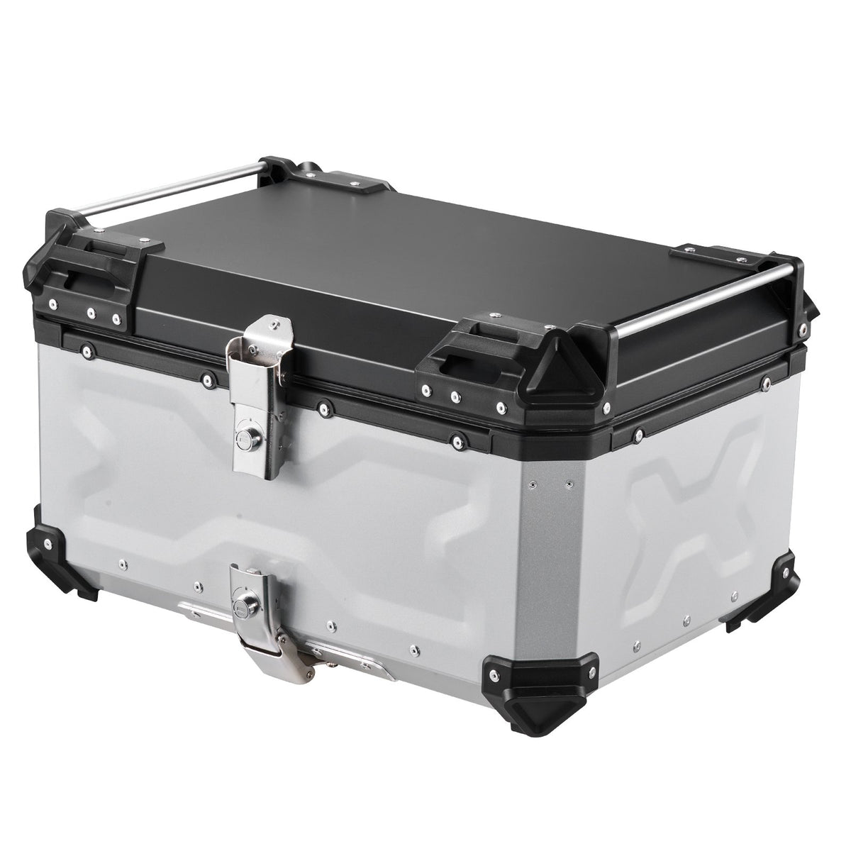 VEVOR Motorcycle Top Case, 65L Universal Aluminum Hard Motorcycle Tail Case, Waterproof Detachable Motorbike Top Box with Security Lock & Leather Liner for Helmets Storage - DX65LLHJYSTY1F8E8001V0 - view 10