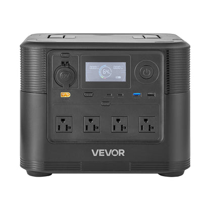 VEVOR Portable Power Station with 200W Solar Panel, 1200W Solar Generator Power Station, 806Wh LiFePO4 Battery Backup with 9 Output Ports for Home Emergency, Outdoor Camping, RV Travel - DXCNDYTJ12004XZMT001V1 - view 10