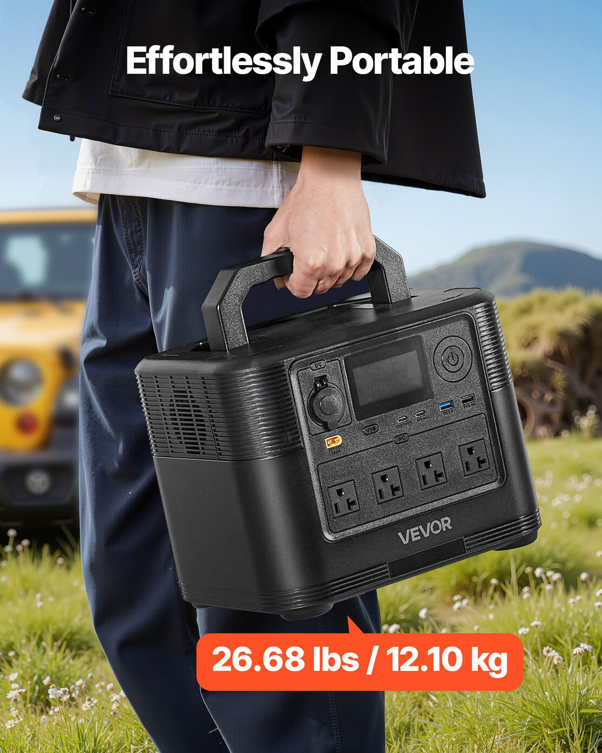 VEVOR Portable Power Station, 1800W Solar Generator Power Station, 1008Wh LiFePO4 Battery Backup with 9 Output Ports for for Home Emergency, Outdoor Camping, RV Travel (Solar Panel NOT Included) - DXCNDYWTYNB177DIF001V1 - view 6
