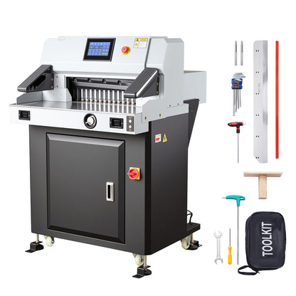 VEVOR Electric Paper Cutter, 1100W Heavy Duty Paper Cutter Machine With 20.28 in Cutting Width, 3.15 in Cutting Thickness, Electric Guillotine Trimmer with Casters and 7 in Touchscreen, for Print Shop - DXDDQZJYYQZJVVLNO001V1 - view 1