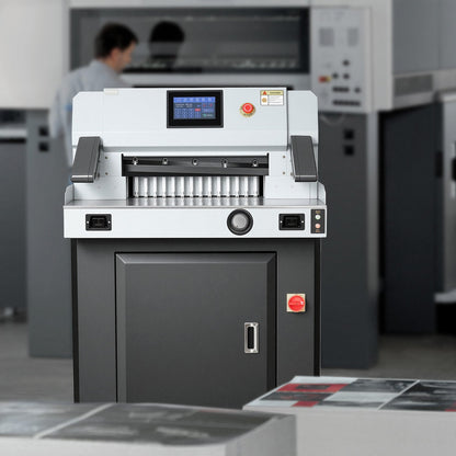 VEVOR Electric Paper Cutter, 1100W Heavy Duty Paper Cutter Machine With 20.28 in Cutting Width, 3.15 in Cutting Thickness, Electric Guillotine Trimmer with Casters and 7 in Touchscreen, for Print Shop - DXDDQZJYYQZJVVLNO001V1 - view 9